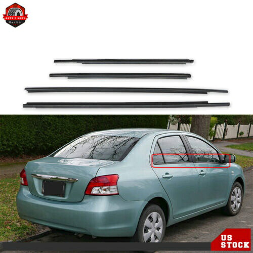 2007-2016 トヨタ ヤリス セダン ウェザーストリップ ウィンドウモールディング トリム シール ベルト 4Pc For 2007-2016 Toyota Yaris Sedan Weatherstrip Window Moulding Trim Seal Belt 4Pc 【並行輸入品】