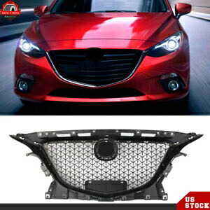 2014-2016 マツダ 3 2.0L/2.5L フロントバンパーグリルハニカムグリルカバーメッシュ For 2014-2016 Mazda 3 2.0L/2.5L Front Bumper Grille Honeycomb Grill Cover Mesh 【並行輸入品】 40,755円