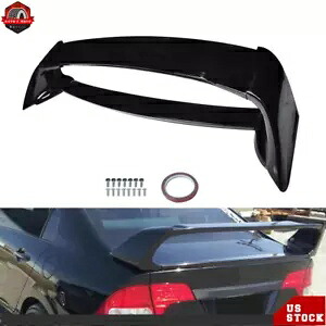光沢のあるブラックのトランクスポイラーウィング 2006 2007-2020 2011 ホンダ シビック セダン 4ドア用 Glossy Black Trunk Spoiler Wing For 2006 2007-2020 2011 Honda Civic Sedan 4Door 【並行輸入品】