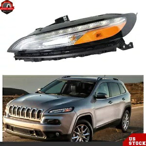 ヘッドライトヘッドランプアセンブリジープチェロキー 2014-2017 2018 ドライバー左側 Headlight Headlamp Assembly For Jeep Cherokee 2014-2017 2018 Driver Left Side 【並行輸入品】