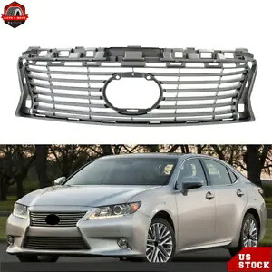 フロントバンパーアッパーグリル 2013/2014/2015 レクサス ES350 ES300h シルバーグリルに適合 Front Bumper Upper Grille Fit For 2013/2014/2015 Lexus ES350 ES300h Silver Grill 【並行輸入品】