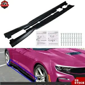 カマロ SS & RS LT LS 2016-2020 サイドスカートロッカーパネルエクステンション T6 スタイル For Camaro SS & RS LT LS 2016-2020 Side Skirts Rocker Panel Extension T6 Style 【並行輸入品】