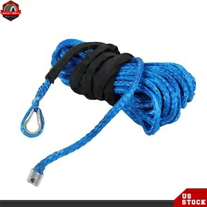 12000LBS 合成ウインチ ロープ ライン ケーブル ATV UTV 用 シース付き 5/16インチ x 50フィート 12000LBS Synthetic Winch Rope Line Cable for ATV UTV w/ Sheath 5/16\