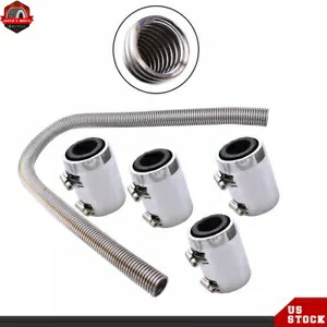 48インチ ステンレススチール ラジエーター フレキシブル冷却水ホース キャップキット付き ユニバーサル 48in Stainless Steel Radiator Flexible Coolant Water Hose w/ Caps Kit Universal 【並行輸入品】