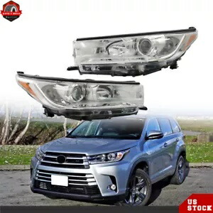 左&右 2017-2019 トヨタ ハイランダー LE XLE プロジェクター ヘッドライト ヘッドランプ Left&Right For 2017-2019 Toyota Highlander LE XLE Projector Headlights Headlamps 【並行輸入品】