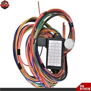 ユニバーサル 14 回路ワイヤー 14 ヒューズ 12v ストリートホットラットマッスルロッド配線 Universal 14 Circuit Wire 14 Fuse 12v Street Hot Rat Muscle Rod Wiring 【並行輸入品】