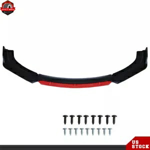 フロントバンパーリップスポイラースプリッタープロテクターユニバーサル車光沢のある黒 2 層 Front Bumper Lip Spoiler Splitter Protector Universal Car Glossy Black 2 Layers 【並行輸入品】
