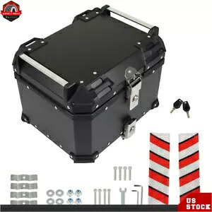 ブラック 45L ツアー テール ボックス トップ ロック スクーター トランク 荷物収納キャリア ケース 新品 Black 45L Tour Tail Box Top Lock Scooter Trunk Luggage Storage Carrier Case New 【並行輸入品】