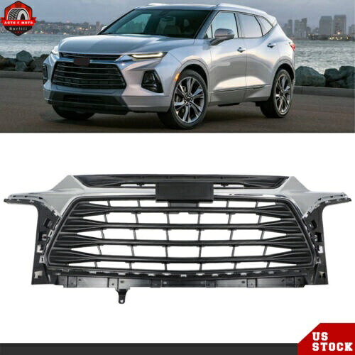 2019-2022 シボレーブレイザーフロントバンパーアッパーグリルクロームトリムグリルに適合 Fit For 2019-2022 Chevrolet Blazer Front Bumper Upper Grille Chrome Trim Grill 【並行輸入品】