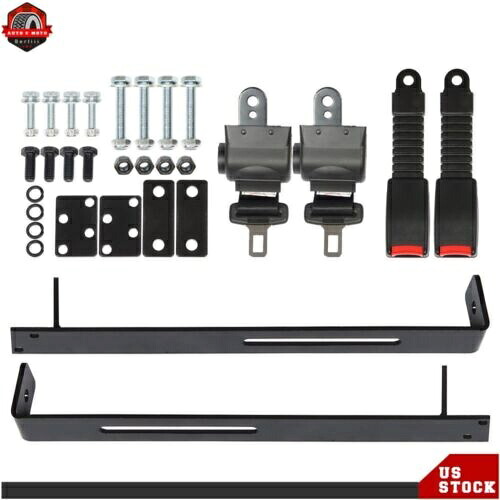 EZGO ヤマハクラブカー 2 格納式ゴルフカートシートベルトとブラケットキット For EZGO Yamaha Club Car 2 Retractable Golf Cart Seat Belts and Bracket Kit 【並行輸入品】