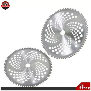 超硬チップブラシブレード 2 個パック 10 インチ x 80T カッタートリマーウィードイーターの交換用 2 Pack Carbide Tip Brush Blades 10\