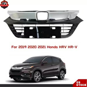 新 2019 2020 2021 ホンダ HRV HR-V クロームフロントバンパーアッパーグリル ABS グリル New For 2019 2020 2021 Honda HRV HR-V Chrome Front Bumper Upper Grille ABS Grill 【並行輸入品】
