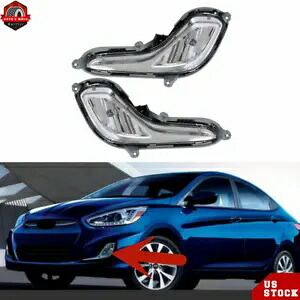 ドライビングフォグランプバンパーランプキット 2012-2016 ヒュンダイアクセント右側 & 左側 Driving Fog Lights Bumper Lamps Kit For 2012-2016 Hyundai Accent Right&Left Side 【並行輸入品】