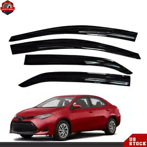 4 x ウィンドウバイザー レインガード ディフレクター 2014 2015 16 17 2018 トヨタ カローラ用 4 x Window Visors Rain Guards Deflector For 2014 2015 16 17 2018 Toyota Corolla 【並行輸入品】