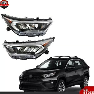 クローム LED 左側 & 右側ヘッドライトアセンブリトヨタ RAV4 LE XLE 2019 2022 Chrome LED Left&Right Side Headlight Assembly For Toyota RAV4 LE XLE 2019 2022 【並行輸入品】