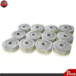 3600 個 2-1/4 インチ × 0.092 インチ 照合ワイヤコイル 完全丸頭 15 度サイディング釘 3600Pcs 2-1/4\