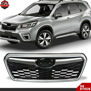 2019-2021 スバルフォレスターシルバーフロントバンパーフードグリルハニカムグリル For 2019-2021 Subaru Forester Silver Front Bumper Hood Grill Honeycomb Grille 【並行輸入品】