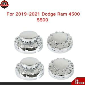 シルバークローム 4 個セット ホイールセンターハブキャップ 2019-2021 ダッジラム 4500 5500用 Silver Chrome 4Pcs Set Wheel Center Hub Caps For 2019-2021 Dodge Ram 4500 5500 【並行輸入品】