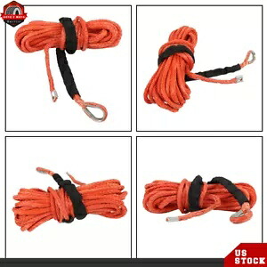 50 フィート合成ウインチ ロープ ライン ケーブル 12000 ポンド容量 ATV UTV オレンジ 50 FT Synthetic Winch Rope Line Cable 12000 LBS Capacity ATV UTV Orange 【並行輸入品】