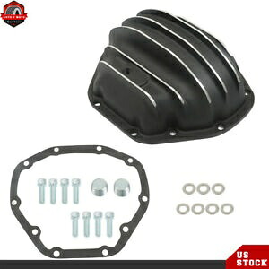 リアディファレンシャルカバー ガスケット付き ブラック フォード SD ダッジ GMC ダナ 80 10 ボルト用 Rear Differential Cover w/ Gasket Black For Ford SD Dodge GMC Dana 80 10 Bolt 【並行輸入品】