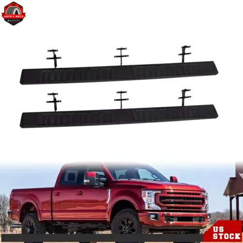 ドライバー + 助手席側ブラックランニングボード 2015-2021 22 23 フォード F-150 F-250 Driver+Passenger Side Black Running Board For 2015-2021 22 23 Ford F-150 F-250 【並行輸入品】