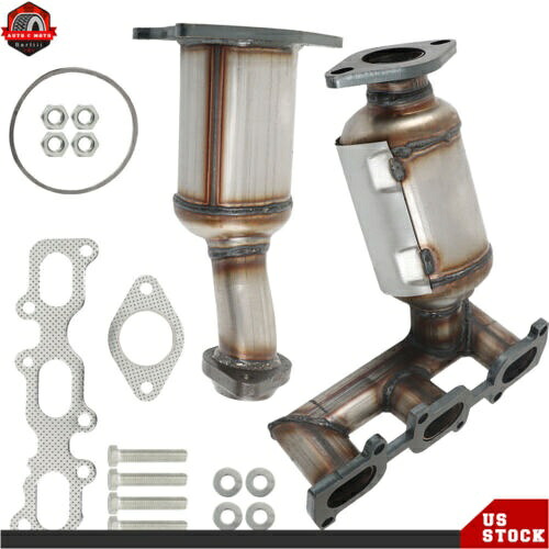 フロント LH & RH 触媒コンバーター 2011-14 フォード エッジ 3.5L/3.7L 非ターボ専用 Front LH & RH Catalytic Converter For 2011-14 Ford Edge 3.5L/3.7L Non Turbo Only 【並行輸入品】