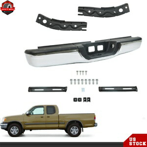 完全なスチール製リアステップバンパーアセンブリ 2000-2005 2006 トヨタ タンドラ クローム用 Complete Steel Rear Step Bumper Assembly For 2000-2005 2006 Toyota Tundra Chrome 【並行輸入品】