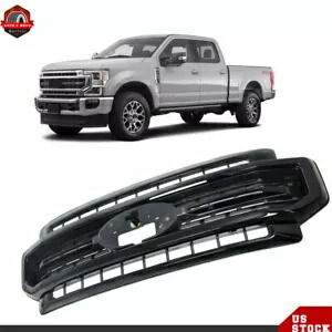 フロントアッパーバンパーグリル 2020 2021 2022 フォード F-250 F-350 ブラックメッシュグリル Front Upper Bumper Grille For 2020 2021 2022 Ford F-250 F-350 Black Mesh Grill 【並行輸入品】