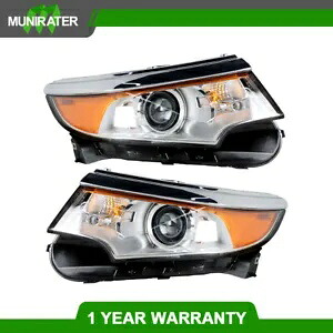 ペア左右ヘッドランプ 2011-2014 フォードエッジヘッドライトアセンブリハロゲンに適合 Pair Left&Right Headlamps Fit For 2011-2014 Ford Edge Headlight Assembly Halogen 【並行輸入品】