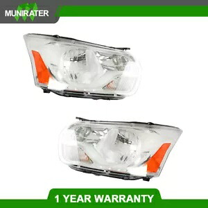 フォードトランジット 2015-2021 ヘッドライトハロゲンクロームクリアレンズ右 + 左側 For Ford Transit 2015-2021 Headlights Halogen Chrome Clear Lens Right+Left Side 【並行輸入品】