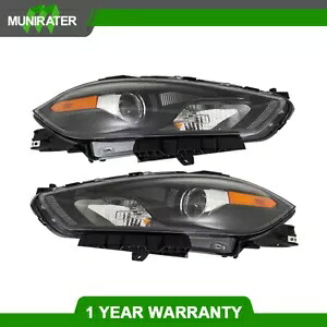 ペアヘッドライトアセンブリ 2013-2016 ダッジダートハロゲンブラッククリアレンズ LH + RH Pair Headlights Assembly For 2013-2016 Dodge Dart Halogen Black Clear Lens LH+RH 【並行輸入品】
