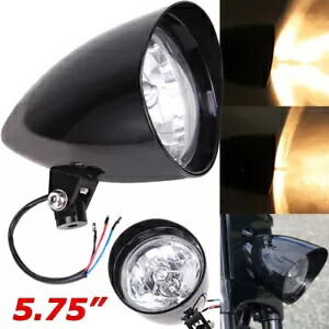 5.75インチ バイザー弾丸ヘッドライト ハーレーブレイクアウトロッカー FXSB FXCW ボバーチョッパー用 5.75\