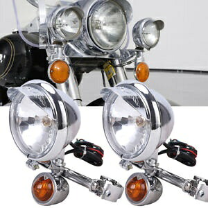 オートバイパッシングターンシグナルランプドライビングフォグスポットライトキットハーレー用新品米国 Motorcycle Passing Turn Signal Lamp Driving Fog Spot Light Kit For Harley NEW US 【並行輸入品】