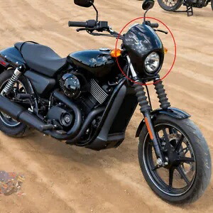ブラック ABS フロントヘッドライトフェアリングマスクハーレースポーツスター XL 883 XL 1200 FXRS Black ABS Front Headlight Fairing Mask For Harley Sportster XL 883 XL 1200 FXRS 【並行輸入品】