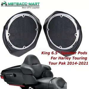 King Tour Pack Pak リア 6.5 インチ スピーカー ポッド ボックス トランク ハーレー ツーリング 2014-2021 用 King Tour Pack Pak Rear 6.5\