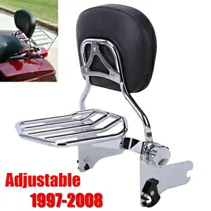 調節可能な助手席背もたれシーシーバー荷物ラックハーレーロードキング 97-08 Adjustable Passenger Backrest Sissy Bar Luggage Rack For Harley Road King 97-08 【並行輸入品】 43,560円