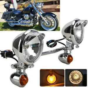 ハーレーホンダオートバイ運転パッシングスポットフォグライトバーウインカーに適合 Fits For Harley Honda Motorcycle Driving Passing Spot Fog Light Bar Turn Signals 【並行輸入品】