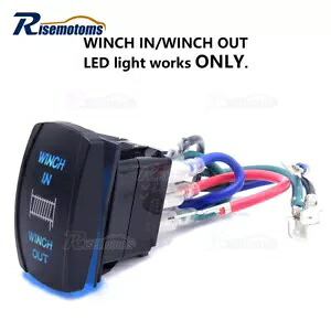 7Pin レーザーブルーウインチ IN/OUT ロッカースイッチホンダパイオニア 700/1000 ランチャー用 7Pin Laser Blue WINCH IN/OUT Rocker Switch For Honda Pioneer 700/1000 Rancher 【並行輸入品】