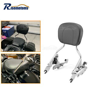 クローム シーシーバー パッセンジャー バックレスト + ドッキング ハーレー ツーリング 14-24 FLT FLH用 Chrome Sissy Bar Passenger Backrests + Docking For Harley Touring 14-24 FLT FLH 【並行輸入品】