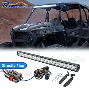 フリップアップフロントガラス 42 インチ LED ライトバーマウントは、Polaris 一般 1000 パルスバスバーに適合します FlipUp Windshield 42\