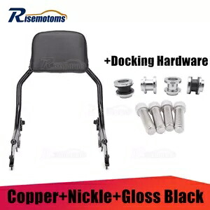 ハーレーソフテイルデラックスヘリテージストリートボブ用ブラックホールドファストシーシーバードッキング Black Holdfast Sissy Bar Docking For Harley Softail Deluxe Heritage Street Bob 【並行輸入品】 46,200円