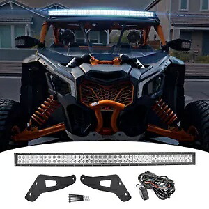 52インチ LEDライトバー アッパールーフマウントブラケット ワイヤーキット付き Can-Am Maverick X3用 52'' LED Light Bar Upper Roof Mount Brackets w/Wire Kit For Can-Am Maverick X3 【並行輸入品】