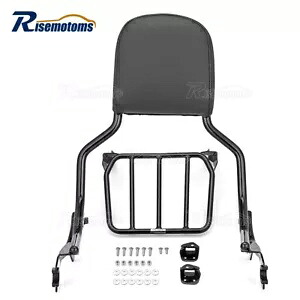 シーシーバー バックレスト パッド 荷物ラック グロス ブラック ハーレー ソフテイル FXFB 2018-24用 Sissy Bar Backrest Pad Luggage Rack Gloss Black For Harley Softail FXFB 2018-24 【並行輸入品】