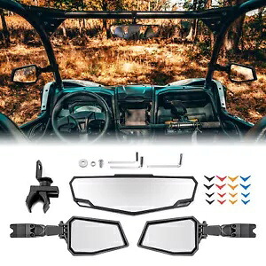 1.75 インチ UTV サイド & センターミラー 2013-2022 CF-Moto ZFORCE 500 600 用に調整可能 1.75'' UTV Side & Center Mirrors Adjustable for 2013-2022 CF-Moto ZFORCE 500 600 【並行輸入品】