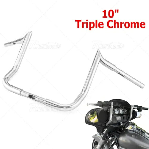 クローム 10 インチ エイプ ハンガー モンキー ハンドルバー ハーレー エレクトラグライド & ストリート グライド用 Chrome 10\