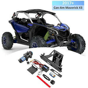 4500ポンド 12V 電動ウインチマウント ワイヤーフックロープ 2017-2024 Can-Am Maverick X3用 4500lb 12V Electric Winch Mount Wire Hook Rope FOR 2017-2024 Can-Am Maverick X3 【並行輸入品】