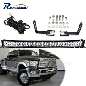 下部バンパー 32 インチ LED カーブライトバーマウントブラケットキット ダッジラム 2500 3500用 Lower Bumper 32\