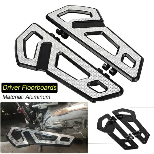 ハーレーヘリテージソフテイルデラックスFLSTNスリムFLS用ドライバーフロアボードフットボード Driver Floorboard Footboards For Harley Heritage Softail Deluxe FLSTN Slim FLS 【並行輸入品】
