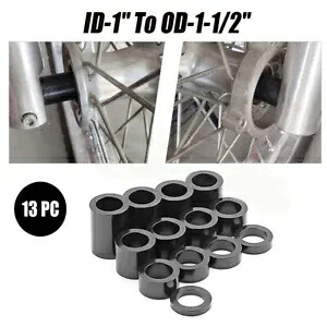 ホイールアクスルスペーサーキットID-1インチからOD-1-1/2インチハーレーダイナソフテイルロードキングFLHT用 Wheel Axle Spacers Kit ID-1\