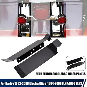 ブラックフェンダーサドルバッグフィラーパネルハーレーロードキングカスタムEFI FLHRSI FLHT用 Black Fender Saddlebag Filler Panels For Harley Road King Custom EFI FLHRSI FLHT 【並行輸入品】